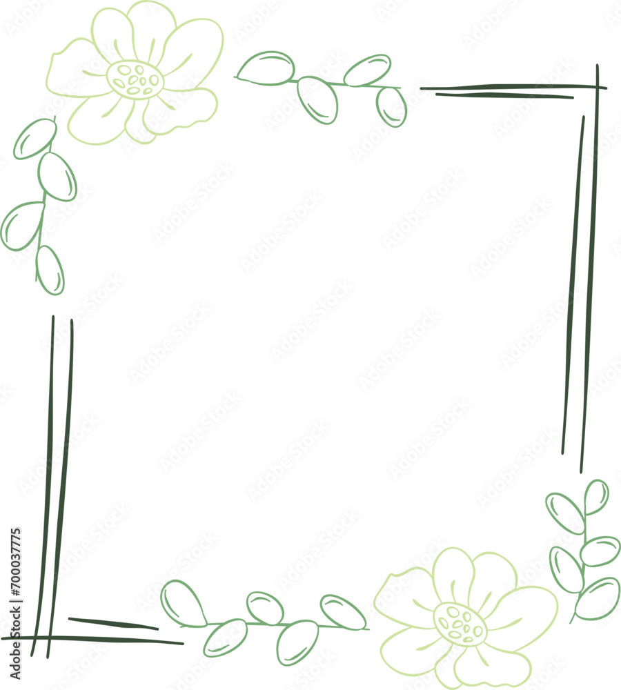 Vector Geometric Floral Frame Element Vector Geometric Floral Frame Element