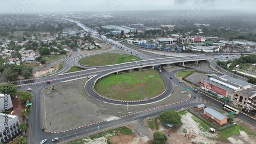 Traffic interchange in Francistown  Botswana  Africa