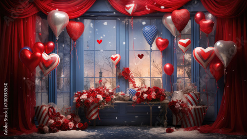 Heartfelt Decor: Red-themed Valentine's Day Room Adornments