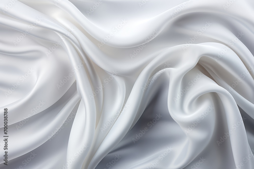 Closeup of elegant crumpled white silk fabric cloth background with luxurious texture Closeup of elegant crumpled white silk fabric cloth background with luxurious texture