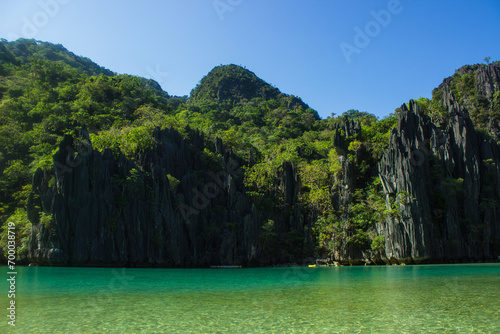 View of Cadlao Lagoon rocks