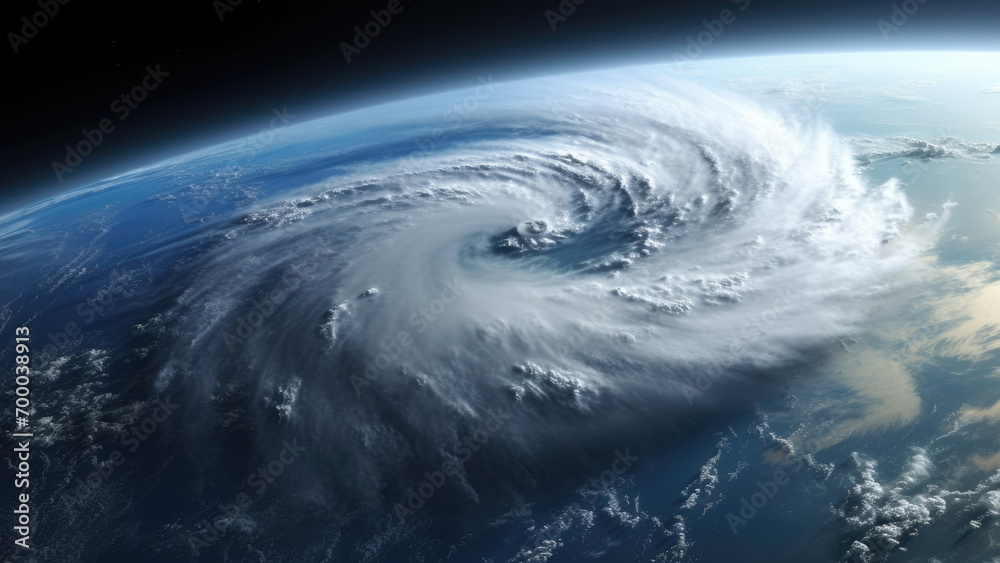 Earth in Turmoil: Severe Hurricane and Storm from Space