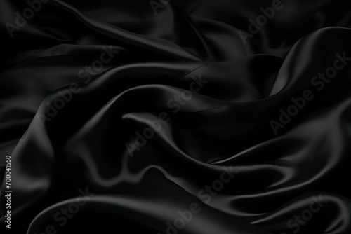 fabric folds soft wavy background abstract elegant dark background satin silk black