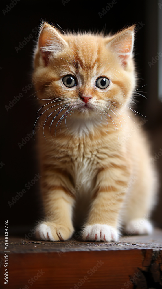 Fototapeta premium cat on a table. Generative Ai