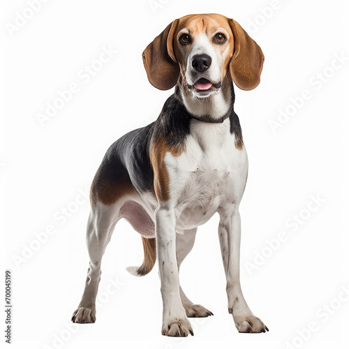 full body Beagle, white background,