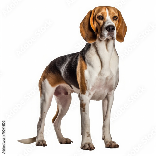 full body Beagle, white background,