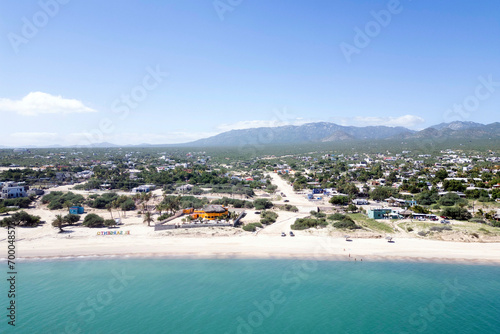 Cuadro en lienzo el sargento beach la ventana baja california sur mexico aerial view panorama