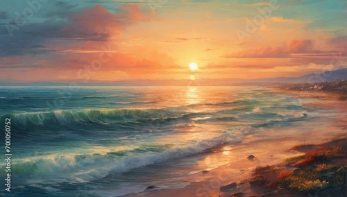 _Sea_coast_on_a_sunset © Mubasher 