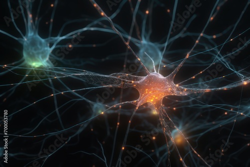 Human neuron network background photo