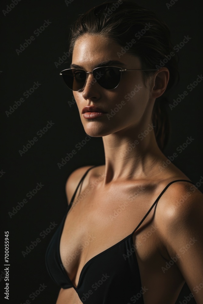 Fototapeta premium Elegant sunglasses in a chic portrait