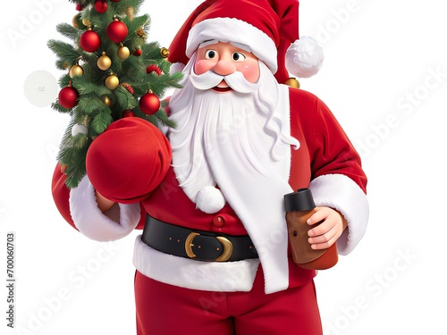 Magic Christmas  With Santa Claus. AI Generater photo