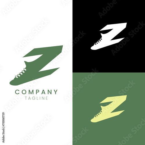 initial Z logo combine with shoes icon