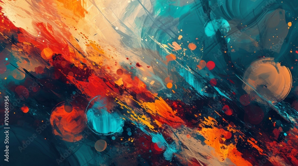Modern colorful abstract painting.