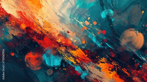 Modern colorful abstract painting. © Sina