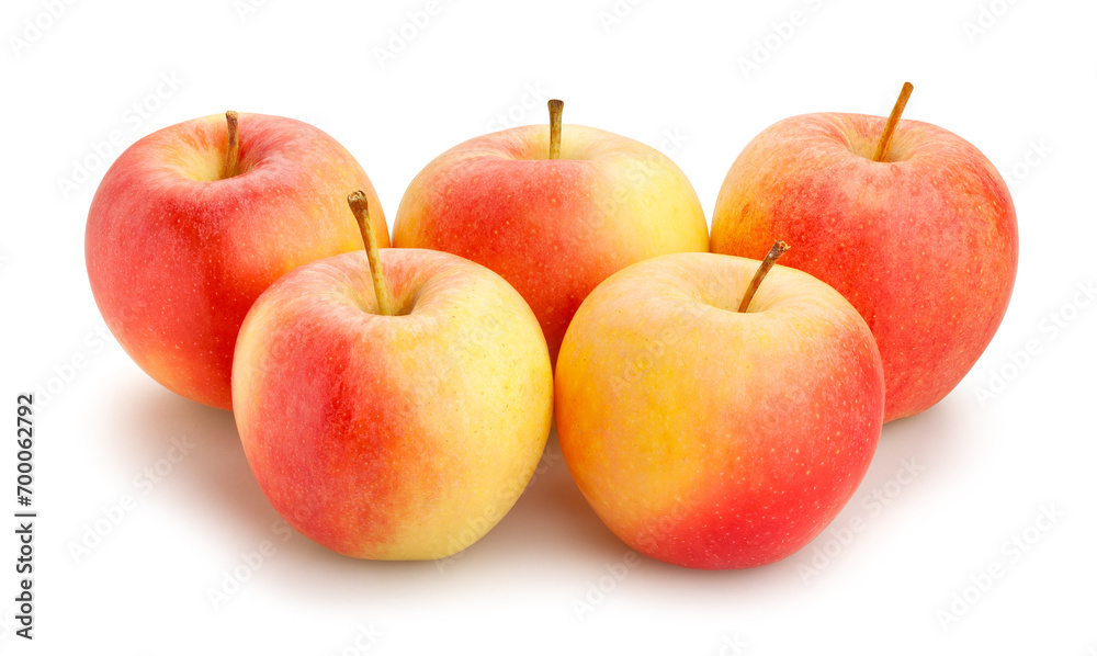 colorful apple path isolated on white colorful apple path isolated on white