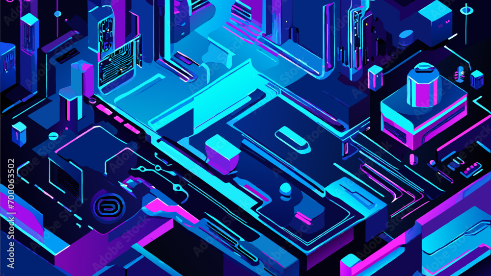 Sci-fi circuit boards vektor icon illustation Sci-fi circuit boards vektor icon illustation