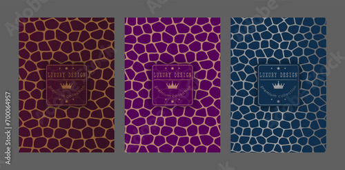A luxurious pattern. A set of spectacular patterns for covers, prints, interior design, packaging, premium funds and creative ideas