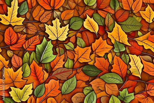 autumn leaves seamless pattern