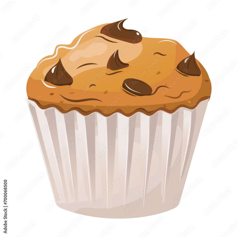 Cupcake sprinkled with chocolate nibs Cupcake sprinkled with chocolate nibs
