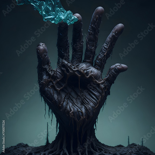 polluted hand