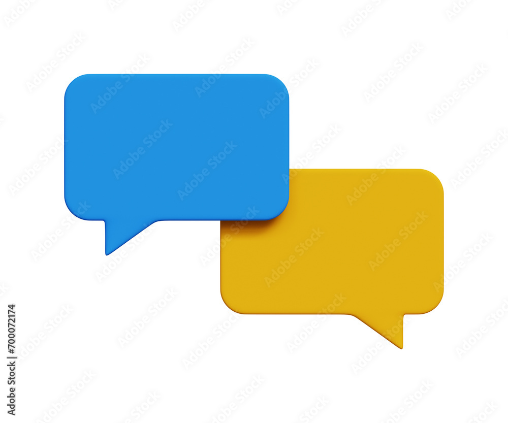 3D speech bubble icon. Chatting box, message box, communication, web, social network media, app button. 3d illustration 3D speech bubble icon. Chatting box, message box, communication, web, social network media, app button. 3d illustration