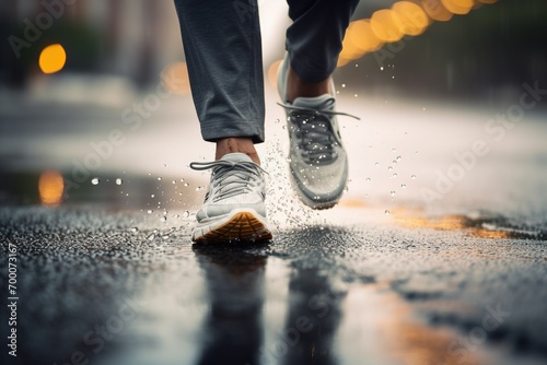 person walking on the road