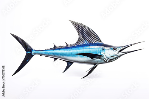 Image of a swordfish isolated on white background. Fresh fish. Underwater animals. Generative AI.
