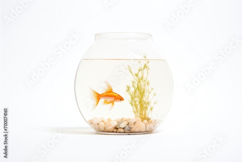 goldfish bowl on a white background
