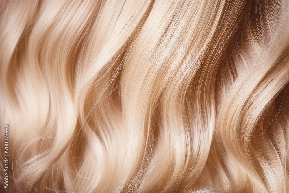 Blonde hair up close as background. Long blond women's hair. Stylish wavy curls, shiny. Coloring, hair extensions. White hair. Blonde hair up close as background. Long blond women's hair. Stylish wavy curls, shiny. Coloring, hair extensions. White hair.