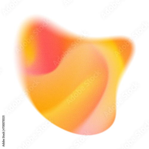 Abstract Amber Grainy Gradient Fluid Shape