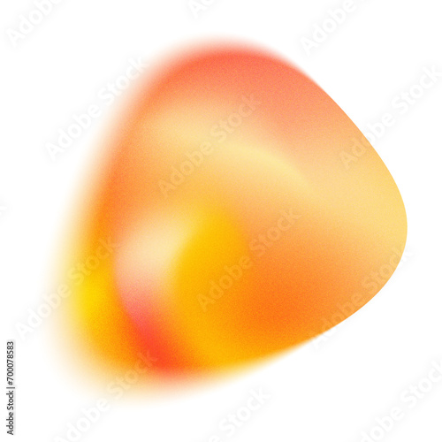 Abstract Amber Grainy Gradient Fluid Shape
