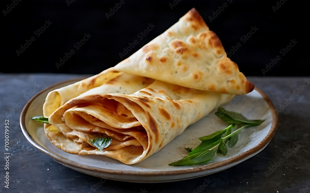Capture the essence of Lavash in a mouthwatering food photography shot Capture the essence of Lavash in a mouthwatering food photography shot