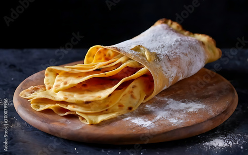 Capture the essence of Lavash in a mouthwatering food photography shot