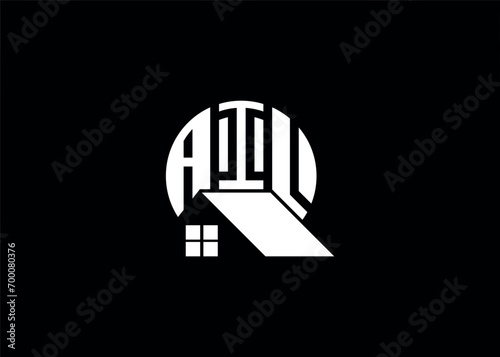 Real Estate Letter AIL Monogram Vector Logo.Home Or Building Shape AIL Logo.