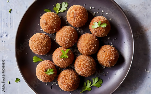 Capture the essence of Kibbeh in a mouthwatering food photography shot photo