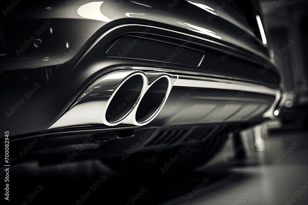 Bottom car exhaust pipe background select stainless