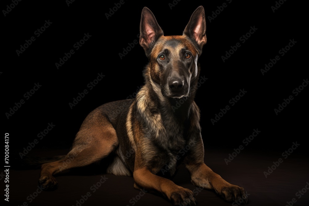 Dog portrait on white background