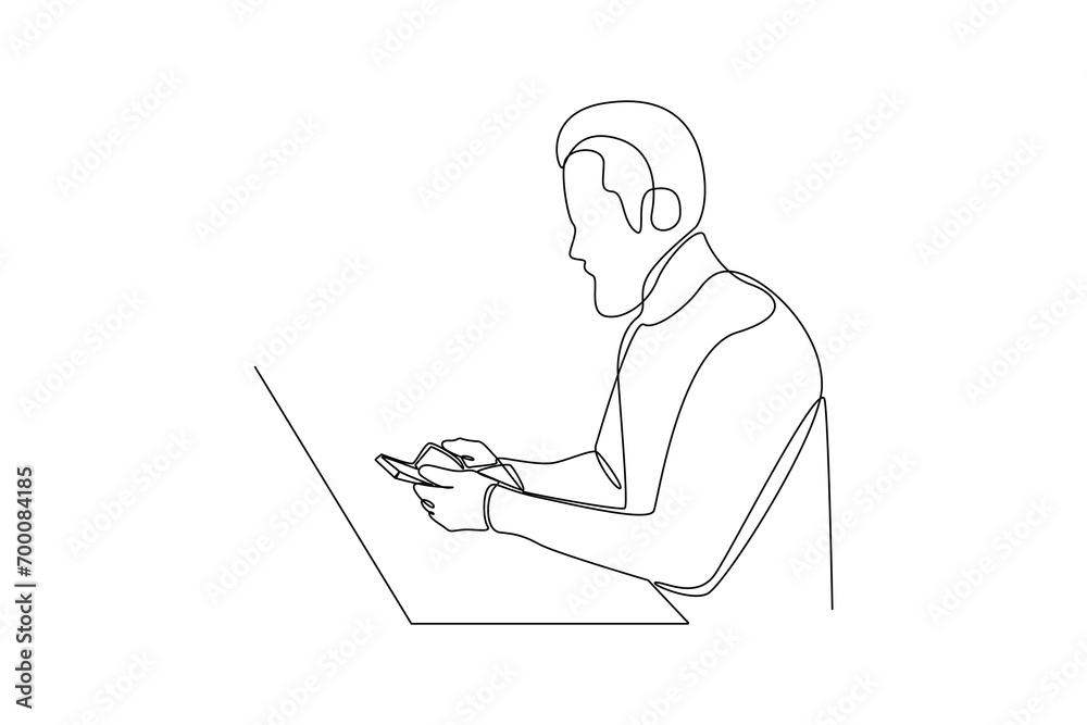 Continuous one line drawing Saving money, analyzing, planning personal budget, investing. Financial management concept. Doodle vector illustration.