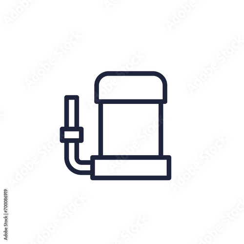 sump pump icon, line pictogram on white