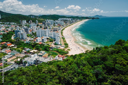 Balneario Camboriu in Brazil and beach with ocean photo