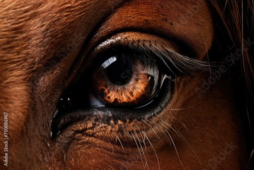 Horse s contemplative eye portrait © LimeSky