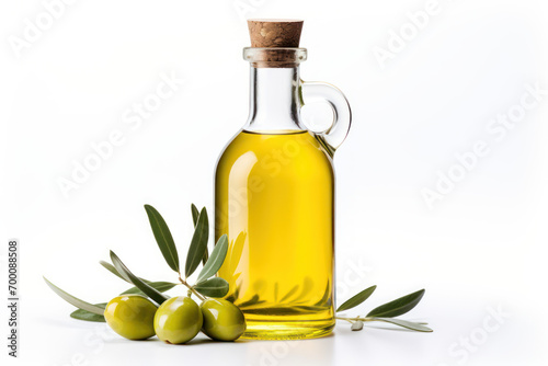 bottle of oil with olives