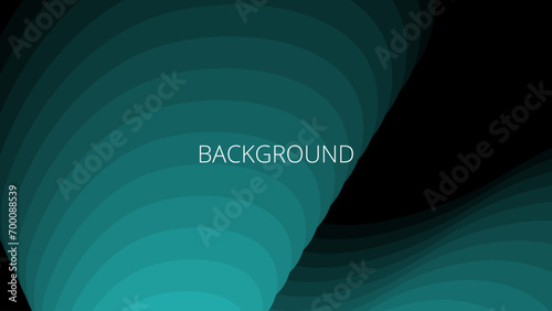 Black abstract background with light aquamarine green striped texture, modern geometric pattern