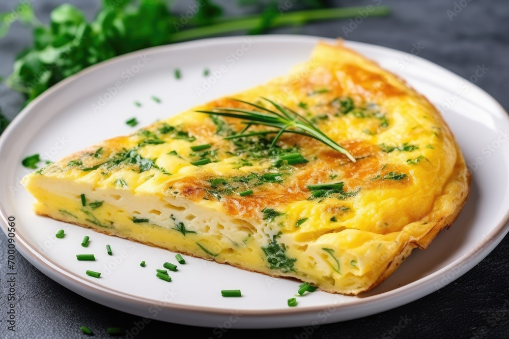 Savory and easy-to-make omelette filled with sausage, herbs, and chive. Savory and easy-to-make omelette filled with sausage, herbs, and chive.