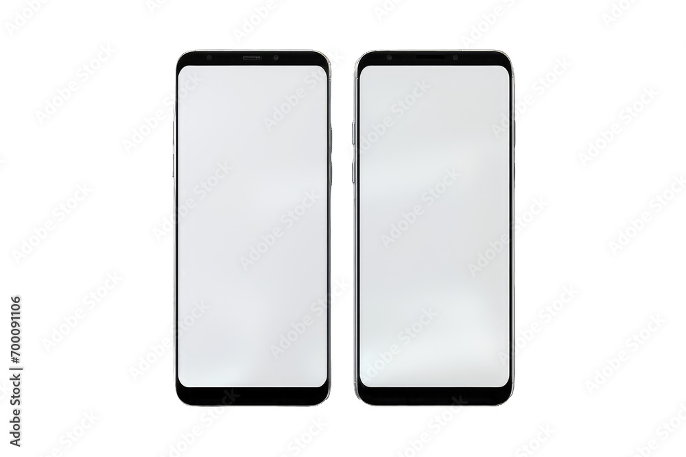 two modern smartphones two modern smartphones