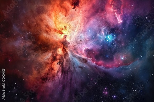Colorful space galaxy nebula and stars
