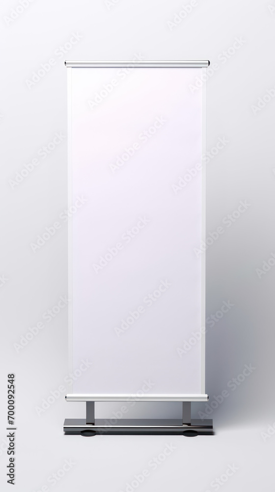 roll up mockup poster stand on white roll up mockup poster stand on white