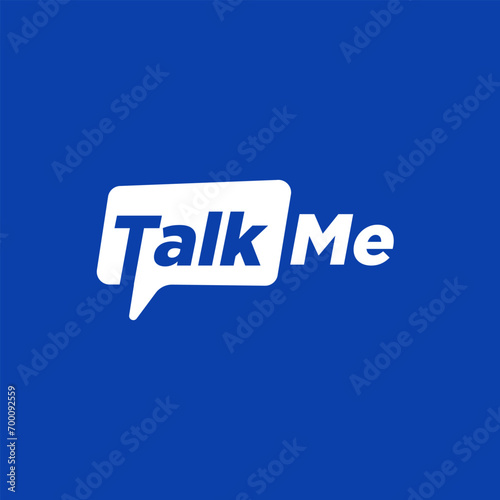 creative chat conversation talking logo design 
