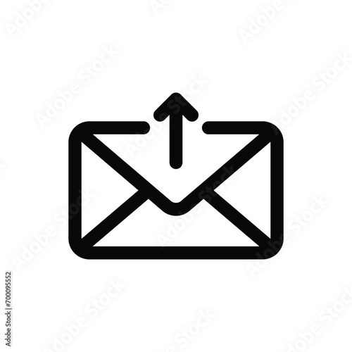 Outbox icon in trendy outline style isolated on white background. Outbox silhouette symbol for your website design, logo, app, UI. Vector illustration, EPS10.