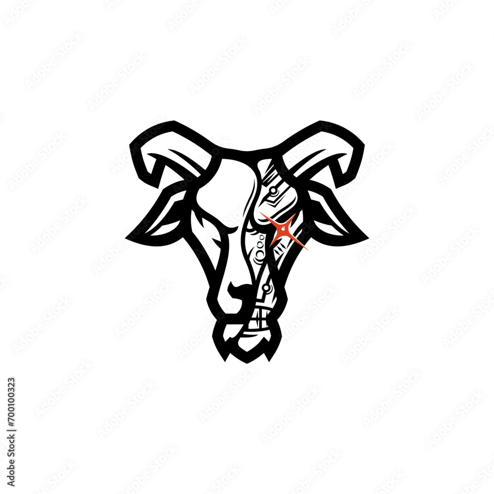 bull buffalo tech robotic logo design bull buffalo tech robotic logo design